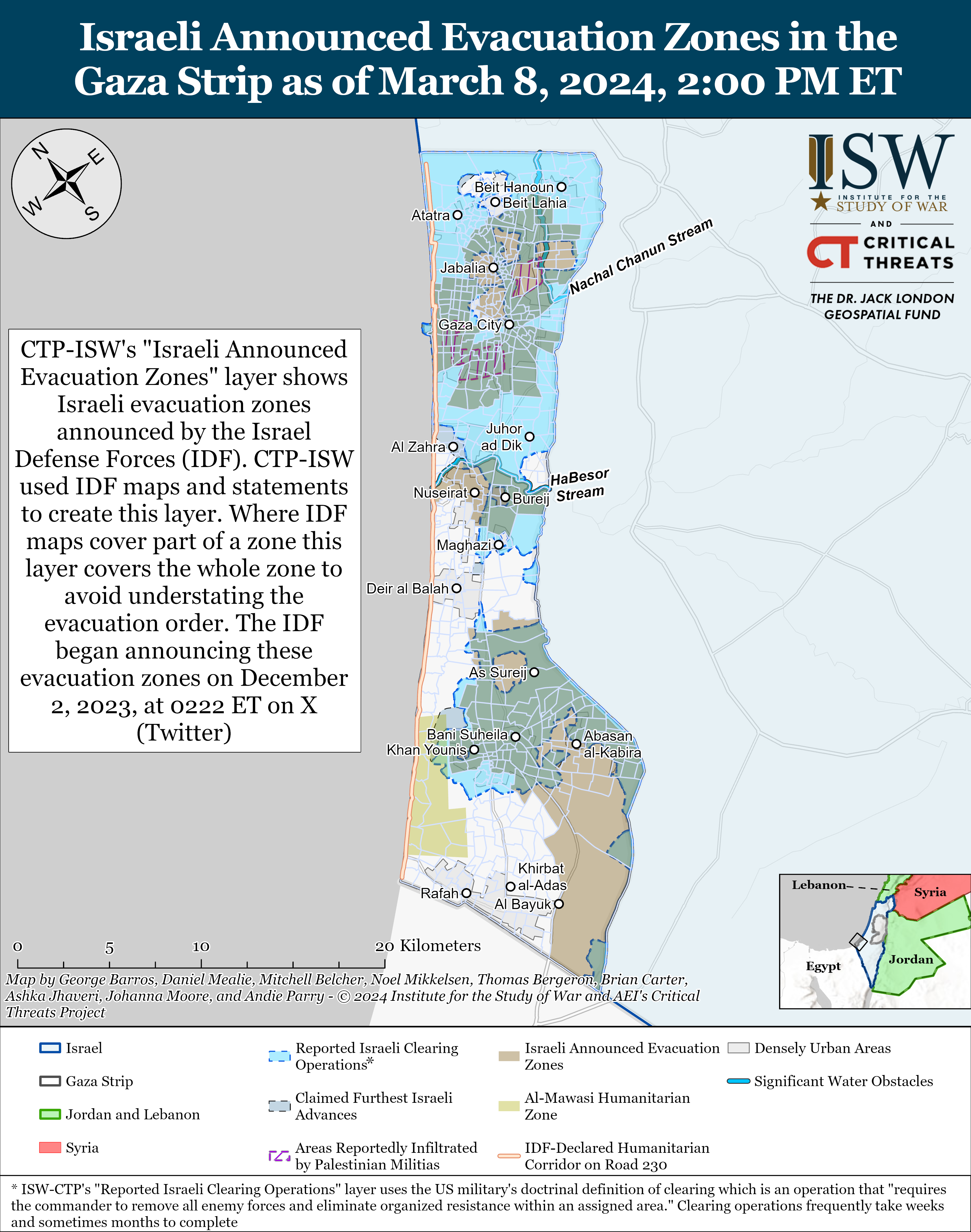 Iran Update March 8 2024 Institute For The Study Of War   Gaza Evacuation Zone Map March 08%2C2024 